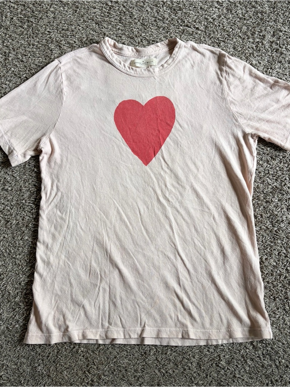 Imogene and Willie The Heart Tee T-Shirt Size Medium Women's Short Sleeve Cotton